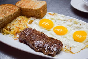 Sirloin Steak & Two Eggs.
